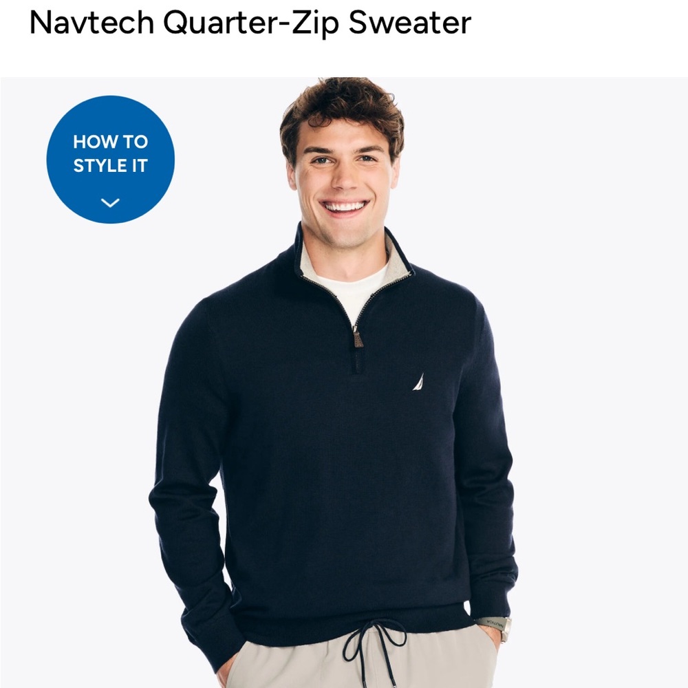 Nautica quarter zip Navy sweater